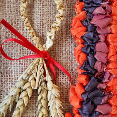 Braided Corn Dolly and Loopy Rag Rug
